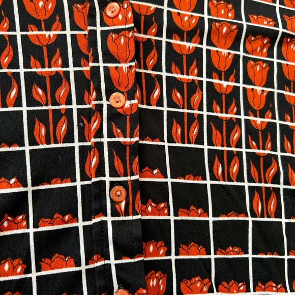 Motivation | VTG button Up 3/4 sleeve top | medium - Picture 3 of 5